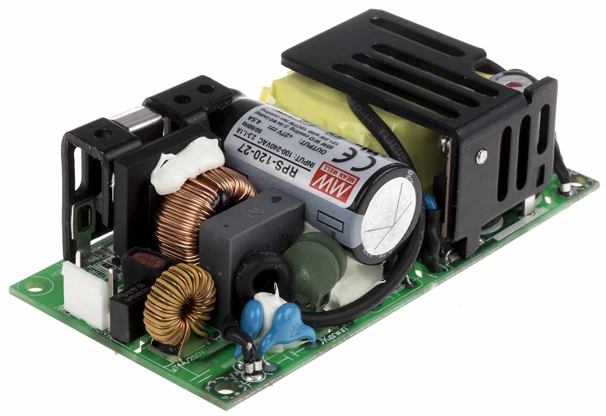 MEAN WELL Switching Power Supply, RPS-120-27, 27V dc, 4.5A, 85W, 1 Output, 113 → 370 V dc, 80 → 264 V ac