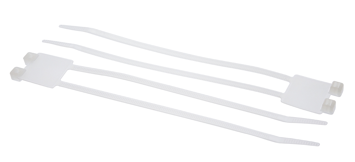 HellermannTyton Cable Tie, Inside Serrated, 203.2mm x 4.7 mm, Natural Polyamide 6.6 (PA66), Pk-50