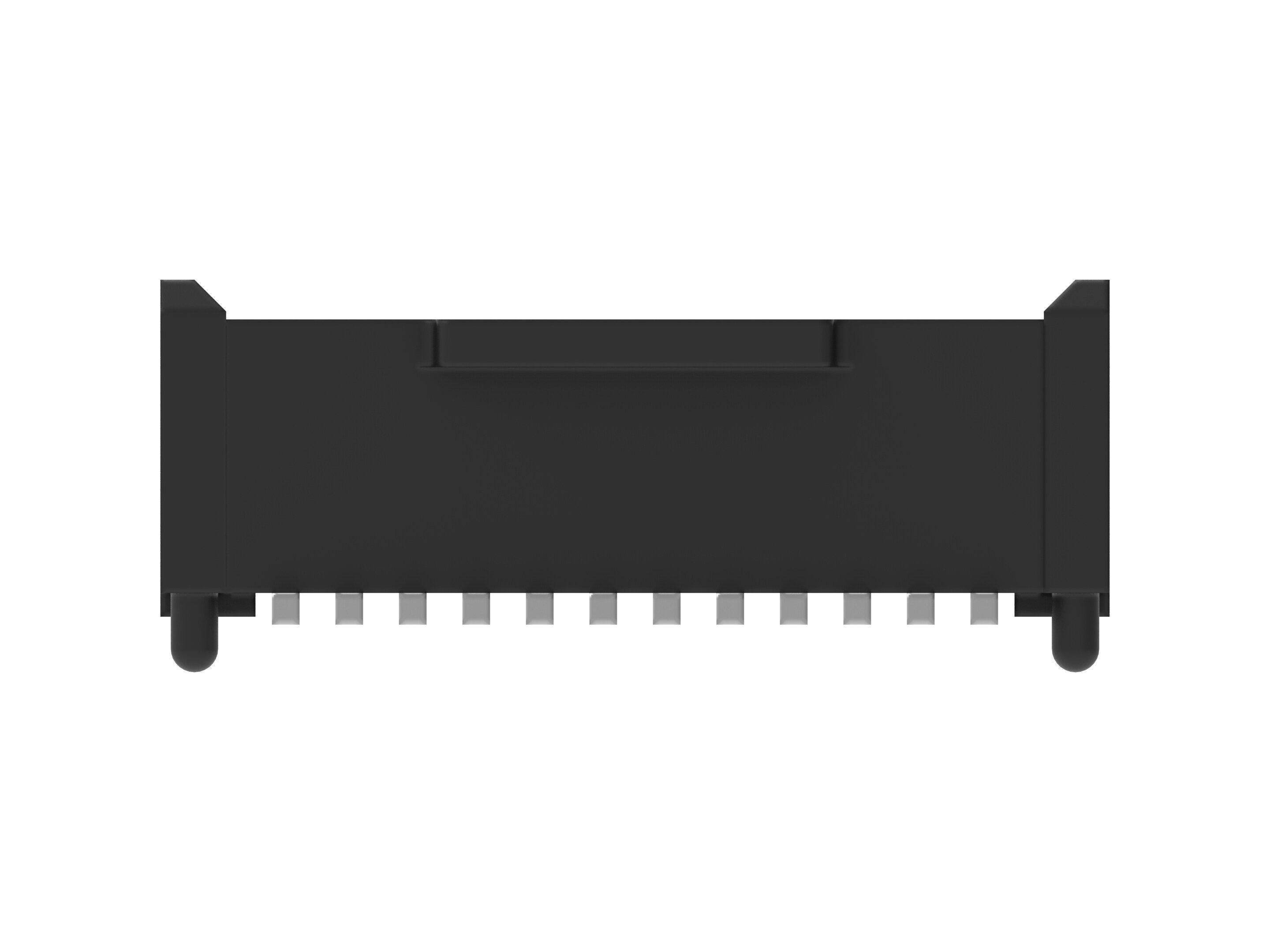 ERNI 254168 Series Vertical Surface PCB Header, 12 Contact(s), 0.8 mm Pitch, 1 Row, Shrouded