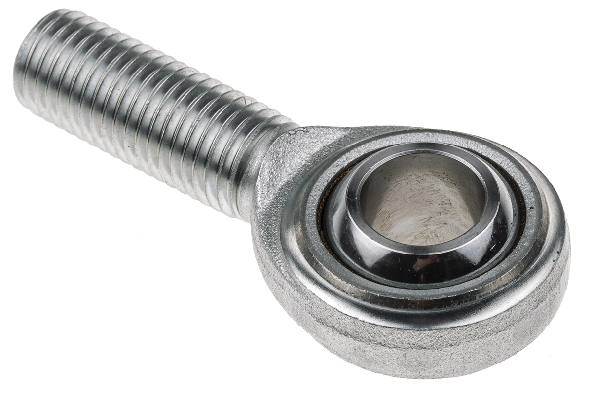 RS PRO M16 x 2 Male Steel Rod End, 16mm Bore, 85mm Long, Metric Thread Standard, Male Connection Gender