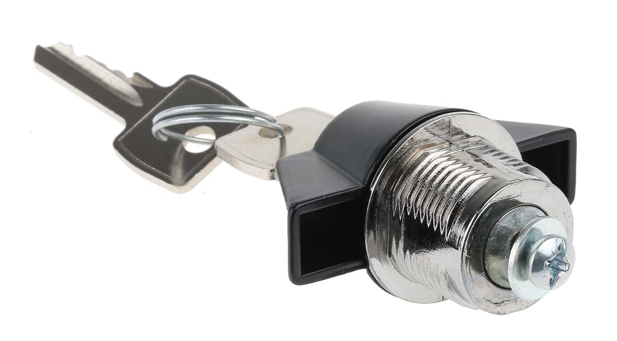 Euro-Locks a Lowe & Fletcher group Company Camlock, 16mm Panel-to-Tongue, 23 x 20.2mm Cutout, Key Unlock