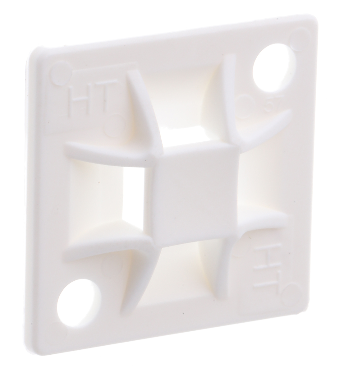 HellermannTyton Natural Cable Tie Mount 20 mm x 20mm, 4mm Max. Cable Tie Width