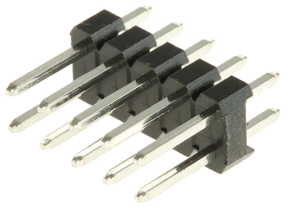 HARWIN M20 Series Straight Through Hole Pin Header, 10 Contact(s), 2.54 mm Pitch, 2 Row, Unshrouded