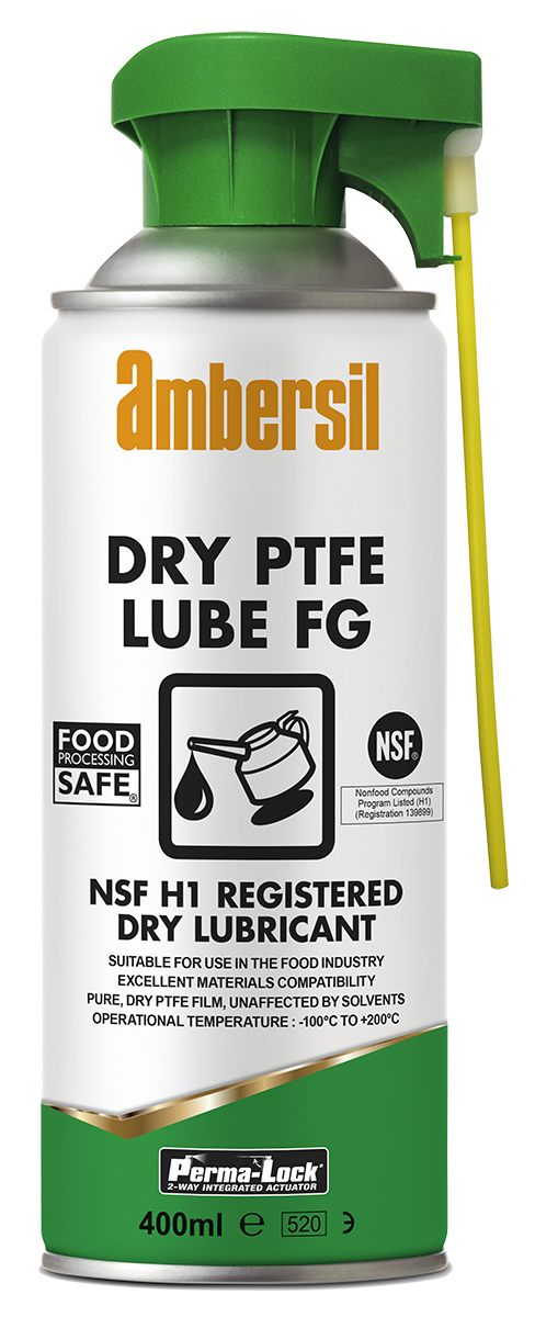 Ambersil Perma-Lock FG PTFE Dry lubricant 400 ml Aerosol,Food Safe