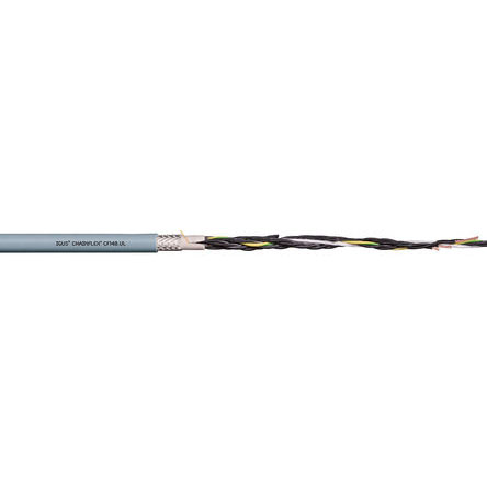 Igus Chainflex CF140.UL Control Cable, 18 Cores, 0.5 mm² 20 AWG, Screened, 25 m, Grey Thermoplastic Elastomer Sheath
