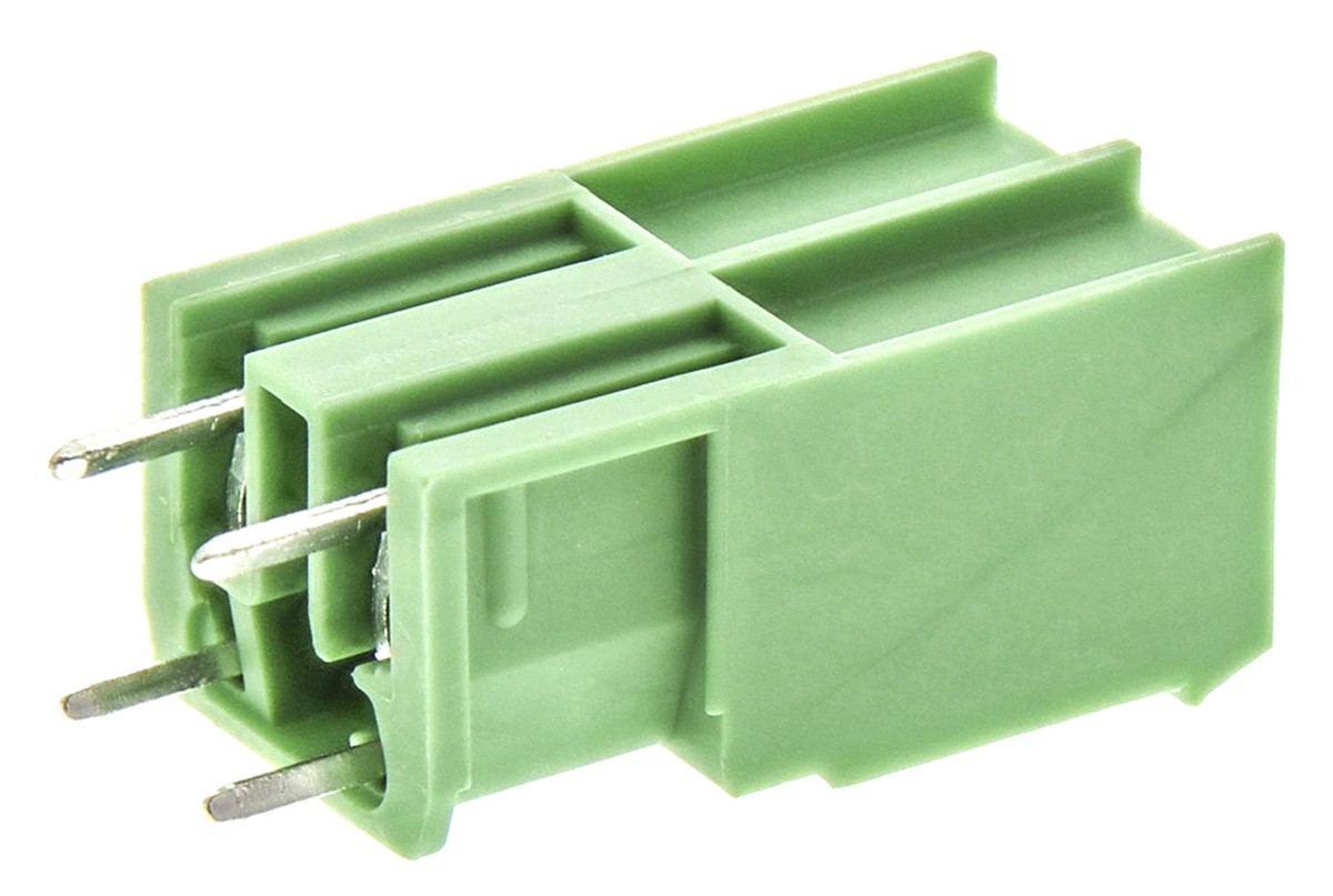 Phoenix Contact, 7.62mm Pitch, PCV 4/ 2-G-7.62, 2 Way, , Pluggable Terminal Block, Header, Solder Termination, 1804687