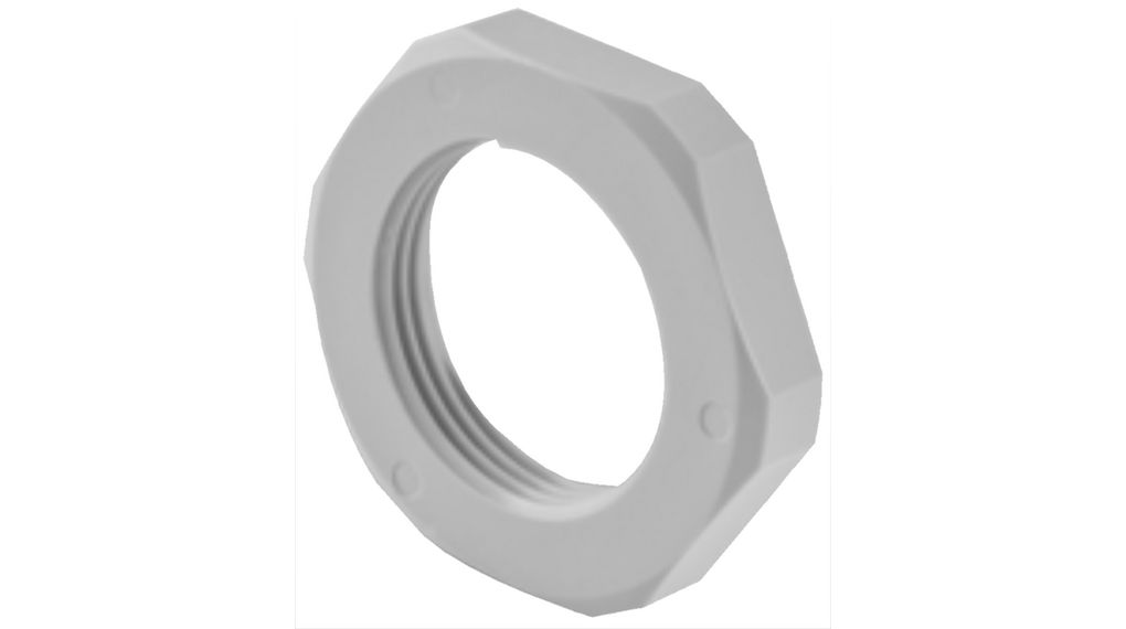 NEMIQ Grey Nylon Cable Gland Locknut, PG 7mm Thread