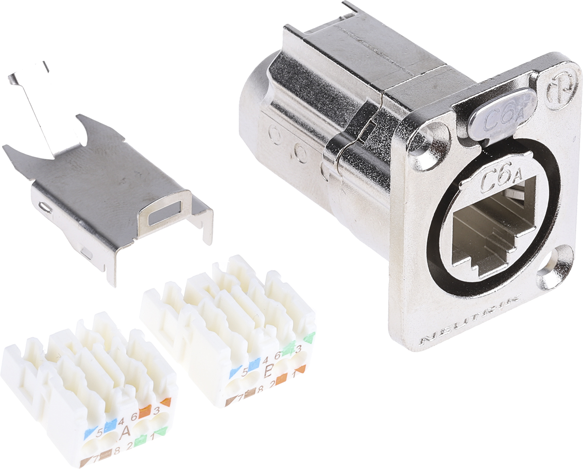 Neutrik, etherCON CAT6A D shape IDC Connector for use with etherCON Connectors