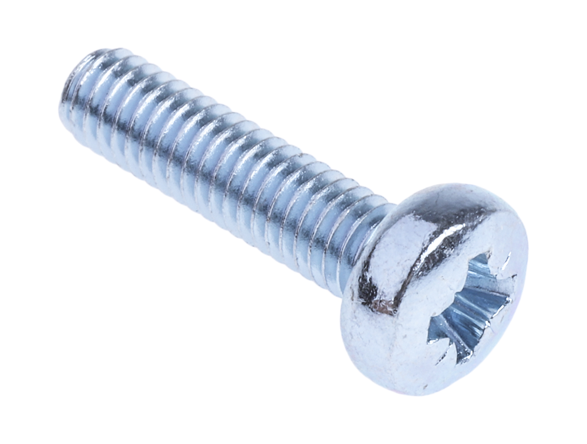 RS PRO Pozidriv M4 Pan Steel Machine Screws DIN 7985Z x 16.0mm