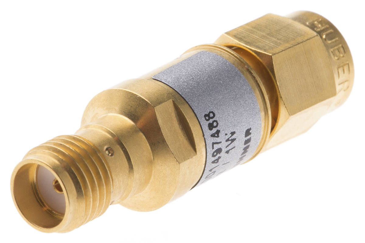 Huber+Suhner 50Ω RF Attenuator SMA Plug to Socket 30dB, Operating Frequency DC → 18GHz