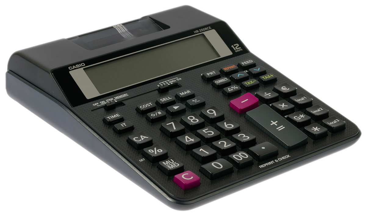 Casio HR-200RCE Battery & Mains Powered Printing Calculator