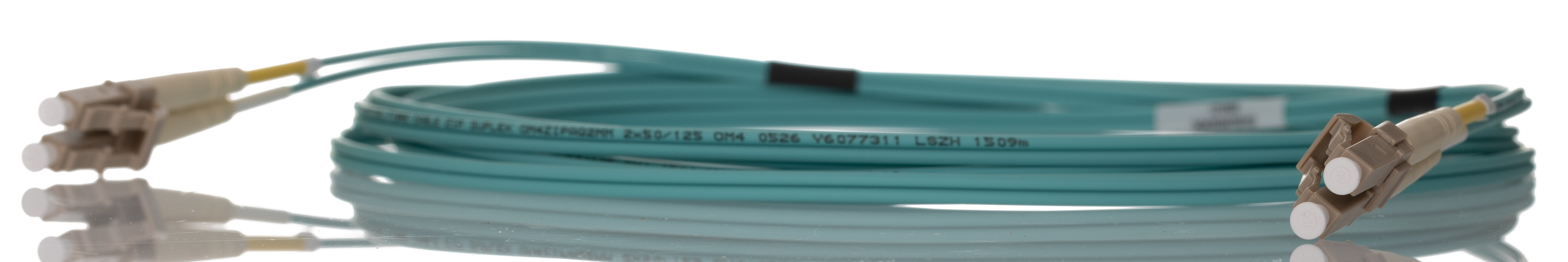 RS PRO LC to LC Duplex Multi Mode OM4 Fibre Optic Cable, 900μm, Blue, 3m