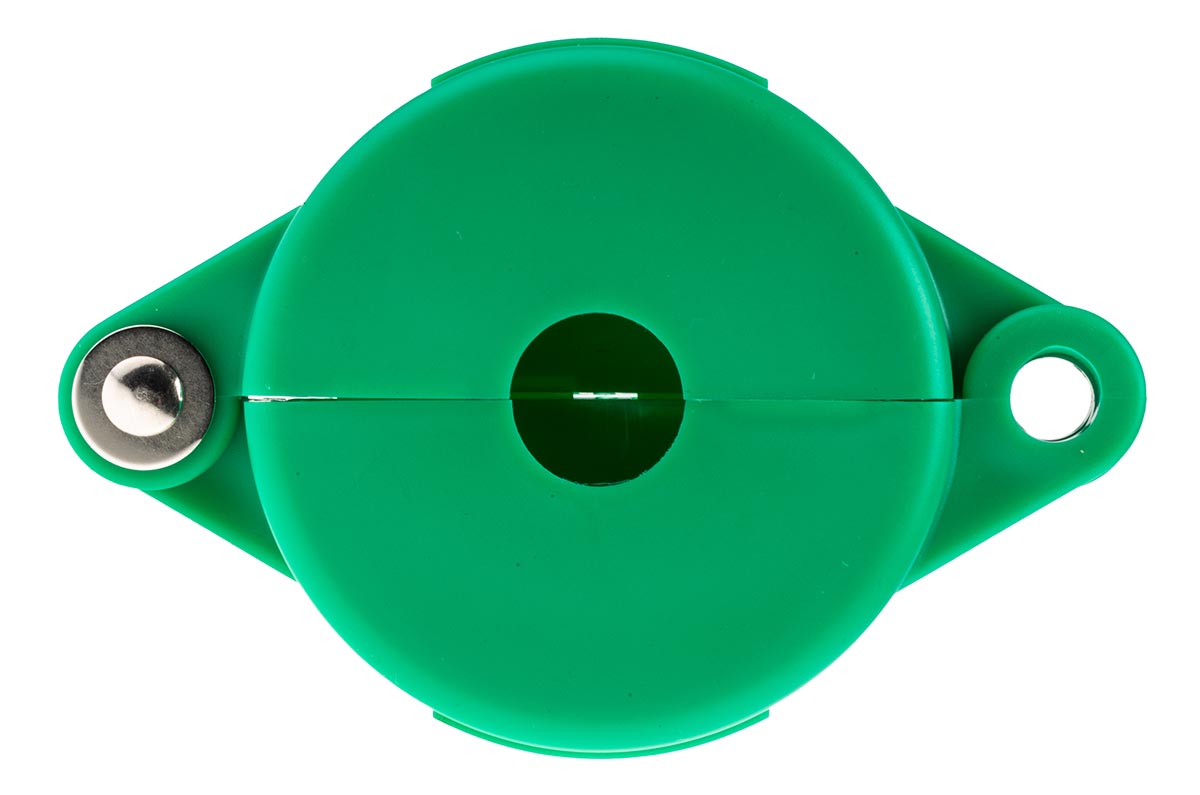 Brady Green 1-Lock Polypropylene Gate Valve Lockout, 9.53mm Shackle, 64mm Attachment
