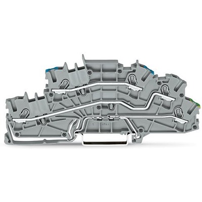 WAGO 2003-6646 TOPJOB S Series Grey, 2.5mm², 3-Level, Push In Termination