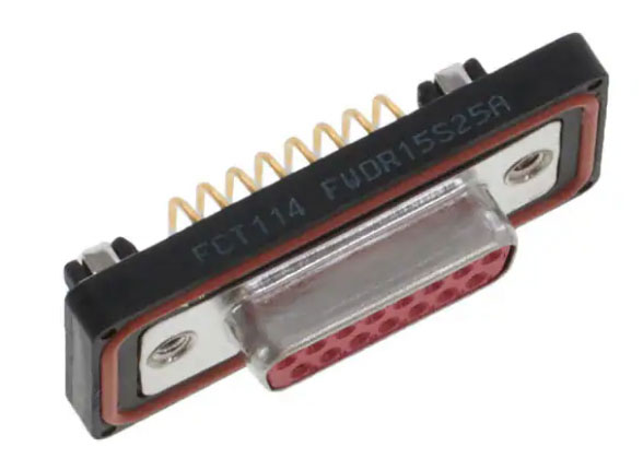 FCT from Molex 172704 15 Way Right Angle Through Hole D-sub Connector Socket, 2.84mm Pitch, with 4-40 Screw Locks