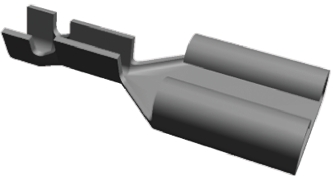 TE Connectivity FASTON .187 Uninsulated Female Spade Connector, Receptacle, 4.75 x 0.81mm Tab Size, 0.2mm² to 0.6mm²