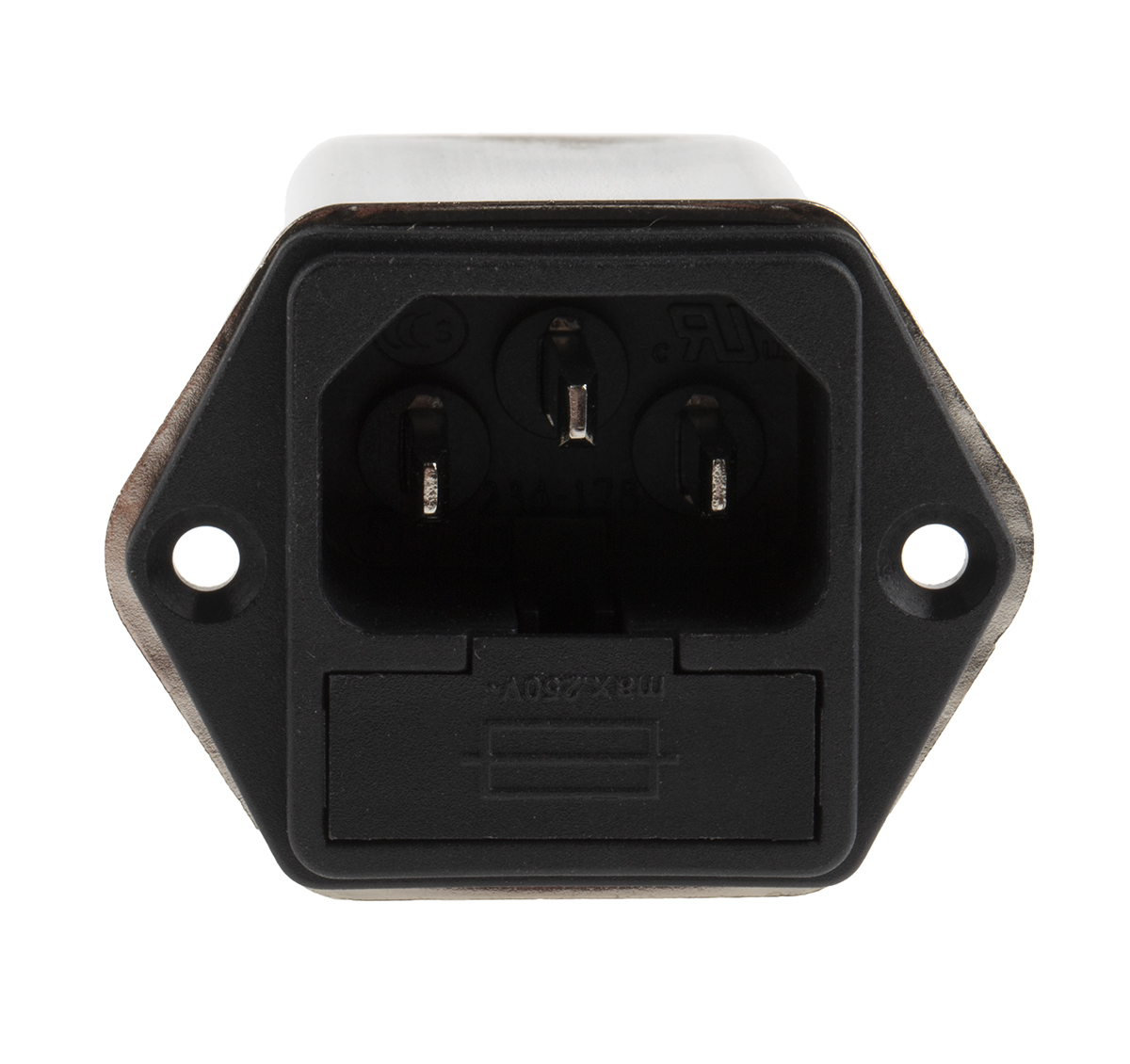 Schaffner 4A, 250 V ac Male Panel Mount IEC Filter FN261-4-06, Faston 1 Fuse