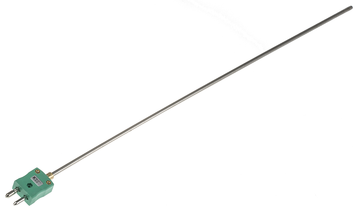 RS PRO SYSCAL Type K Mineral Insulated Thermocouple 500mm Length, 4.5mm Diameter → +1100°C