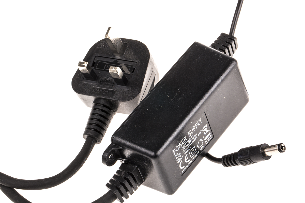 RF Solutions 12W Power Brick AC/DC Adapter 12V dc Output, 1A Output
