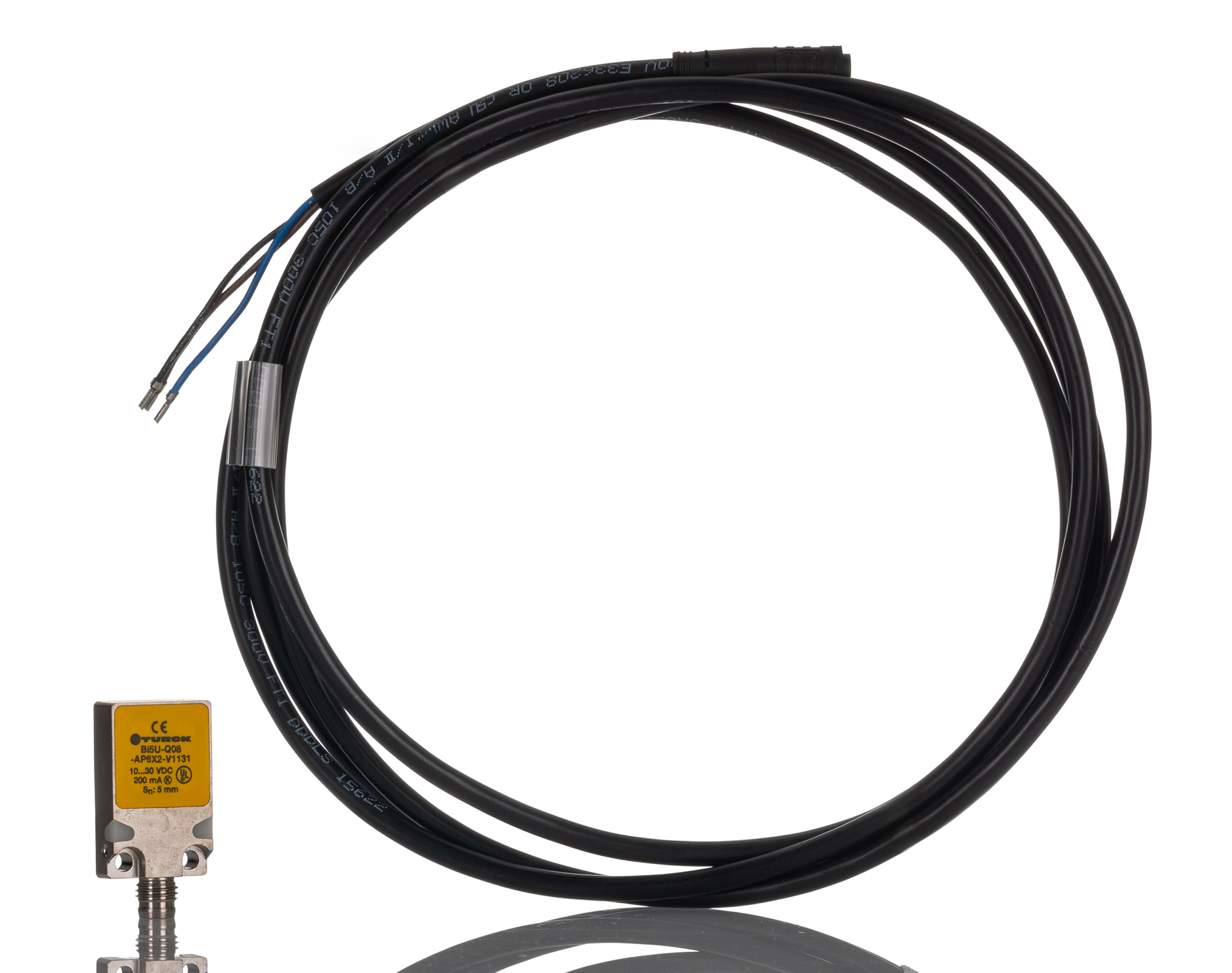 Turck Inductive Block Proximity Sensor, M8, 5 mm Detection, PNP NO, 10 → 30 V dc