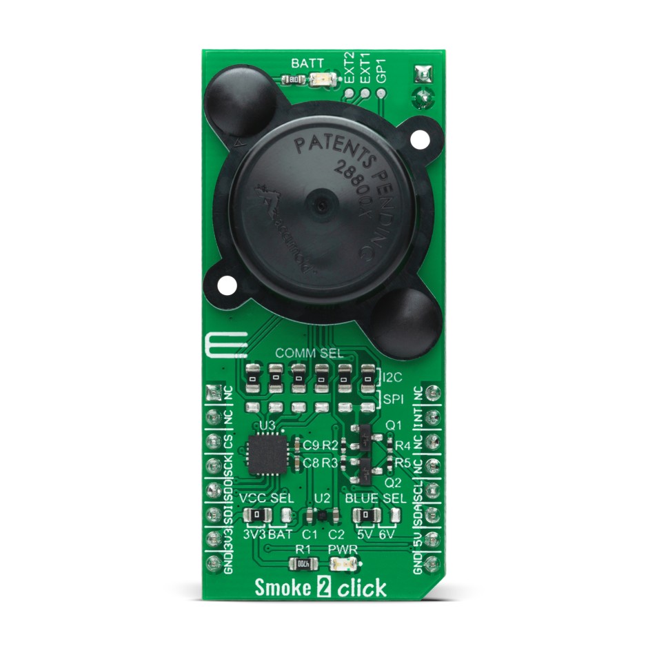 MikroElektronika Smoke 2 Click Optical MikroBus Click Board for LTC3459, ADG3308, ADP160, ADPD188BI, LTC3531