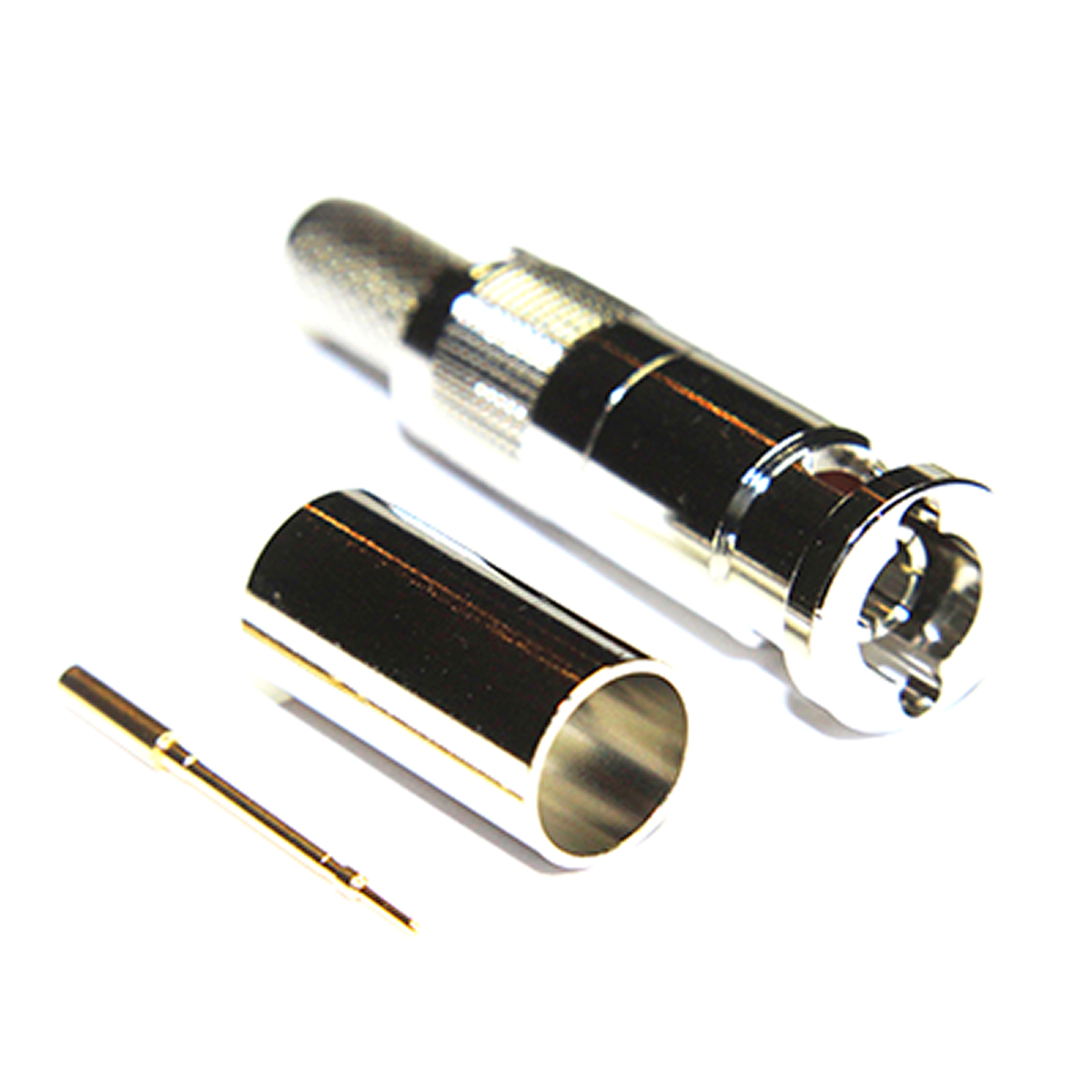 COAX Connectors, Plug Cable Mount Micro BNC Connector, 75Ω, Crimp Termination, Straight Body