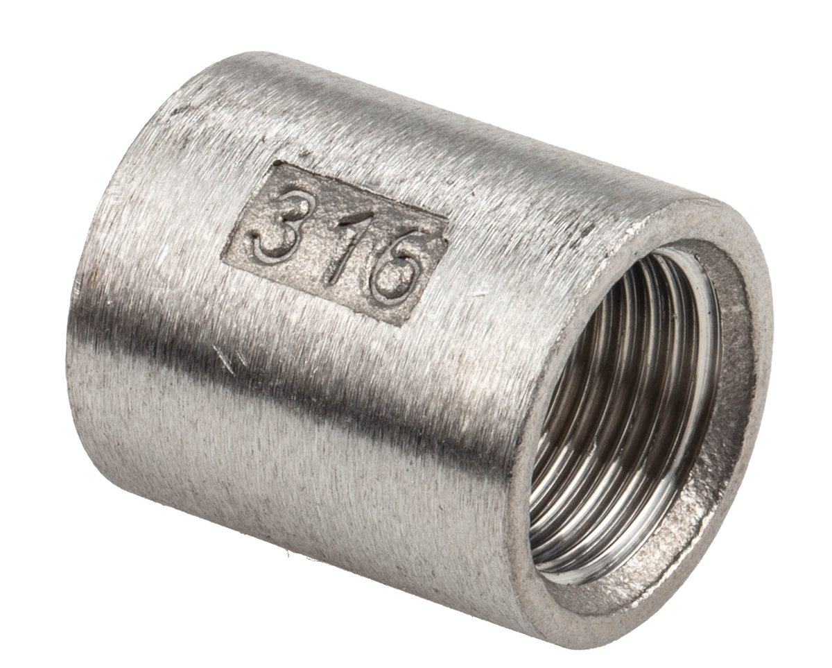 RS PRO Stainless Steel Pipe Fitting Socket, Female G 3/8in x Female G 3/8in