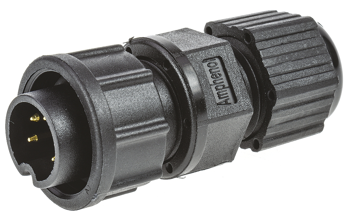Amphenol Industrial Circular Connector, 5 Contacts, Panel, Standard Connector, Plug, Male, IP67, Ceres Series
