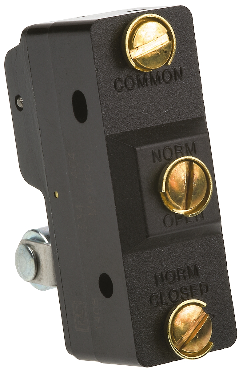 Honeywell Short Roller Lever Micro Switch, Screw Terminal, 15 A @ 125 V ac, SPDT