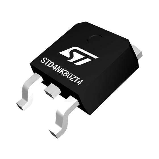 STMicroelectronics SuperMESH Type N-Channel MOSFET, 3 A, 800 V Enhancement, 3-Pin TO-252 STD4NK80ZT4