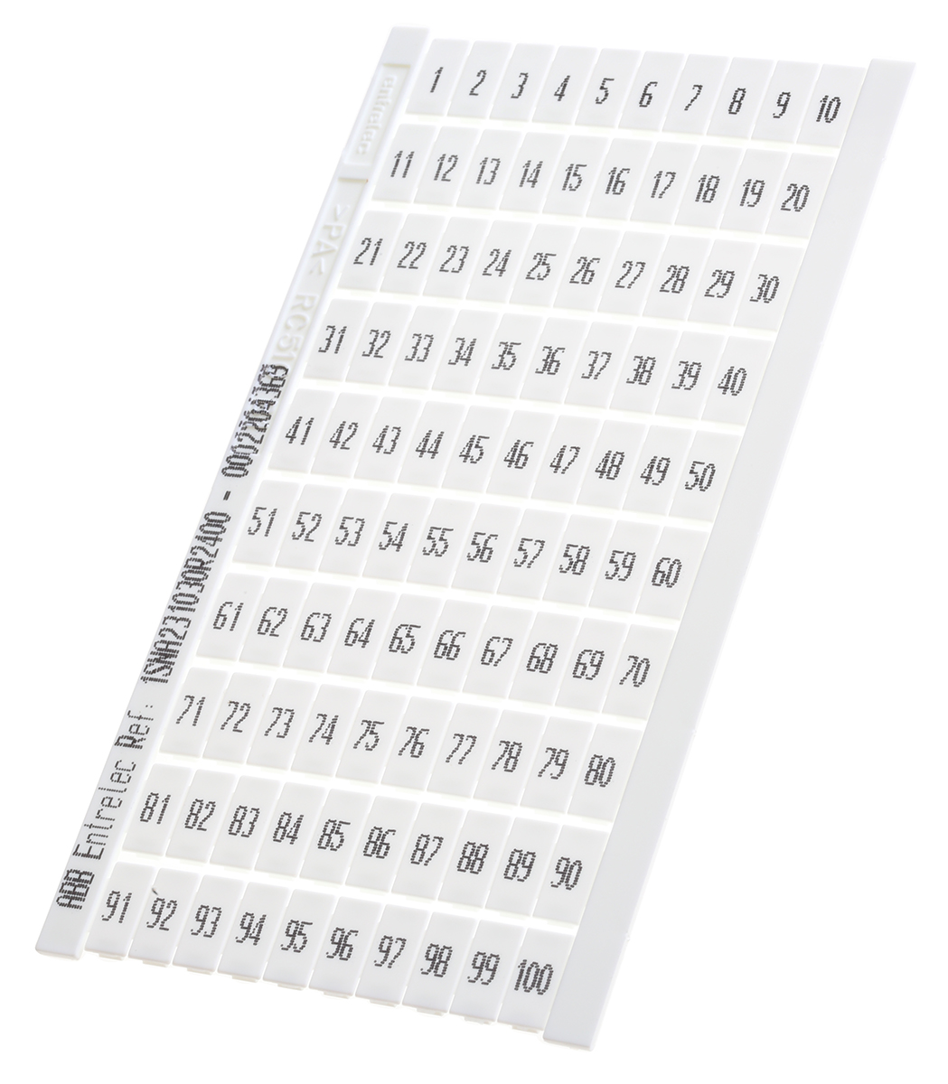 Entrelec, RC Marker Card for use with  for use with Terminal Blocks