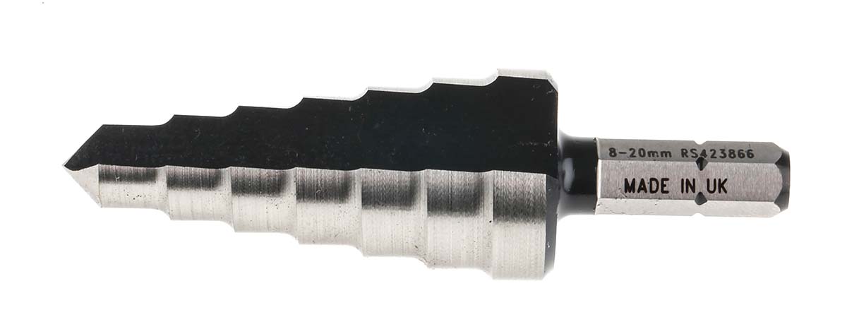 RS PRO HSS Step Drill Bit 8mm x 20mm
