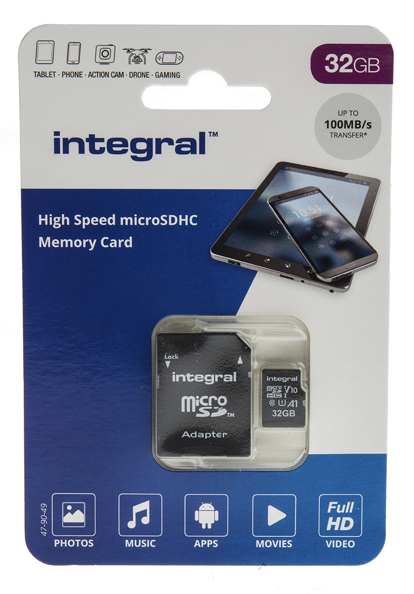 Integral Memory 32 GB MicroSDXC Micro SD Card, Class 10, UHS-1 U1