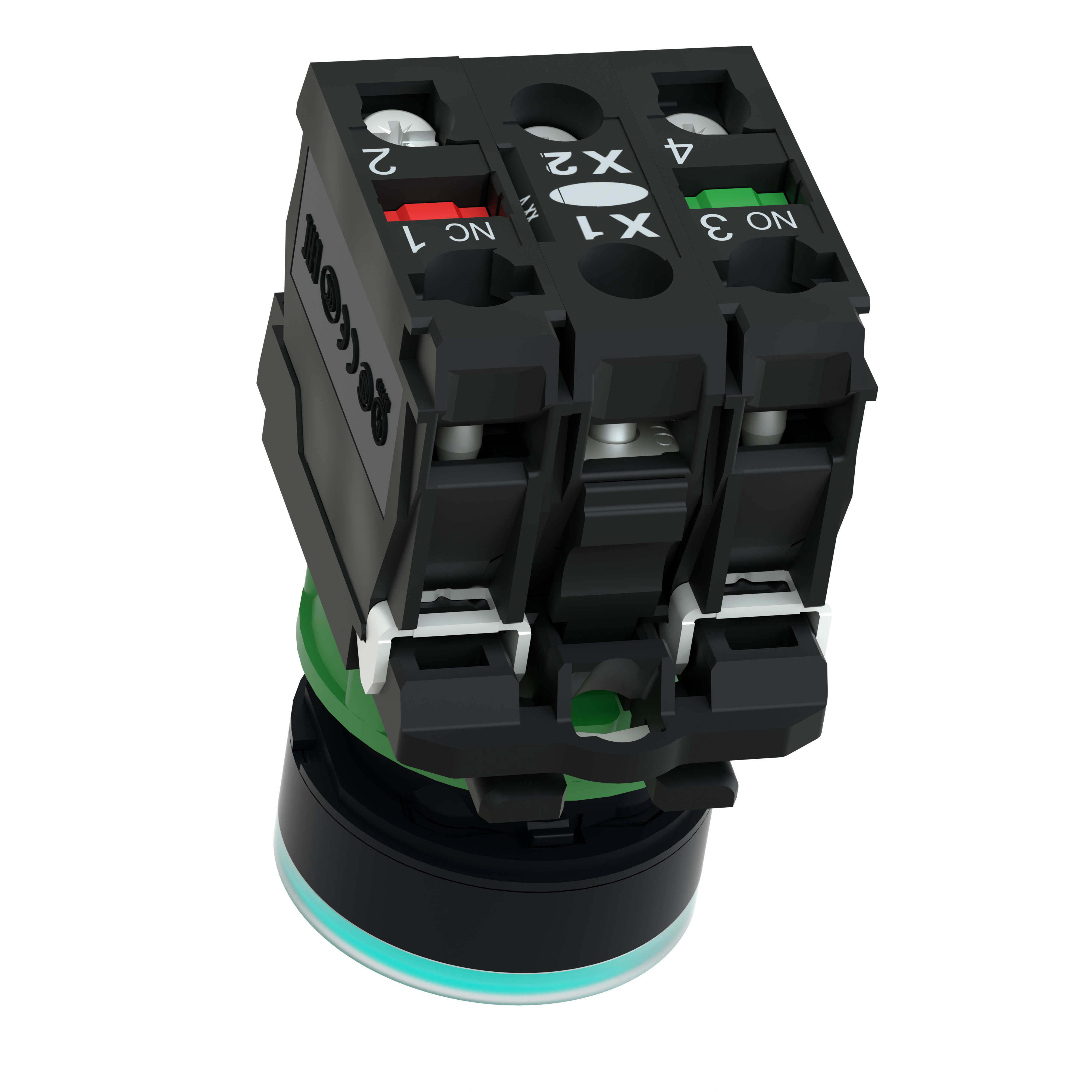 Schneider Electric XB5 Series Illuminated Push Button Complete Unit, 22mm Cutout, SPDT
