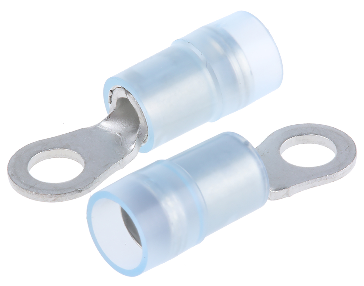 RS PRO Insulated Ring Terminal, M3.5 Stud Size, 1.5mm² to 2.5mm² Wire Size, Blue