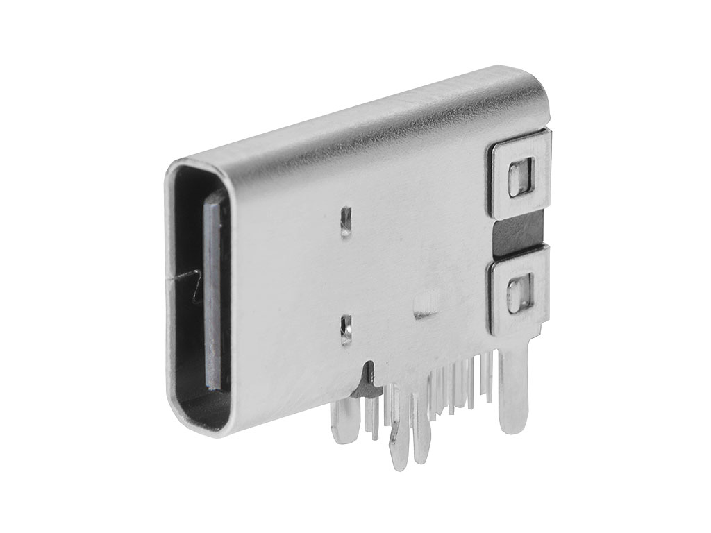 Molex Right Angle, PCB, Socket- Single Port Type USB-C 2 USB Connector