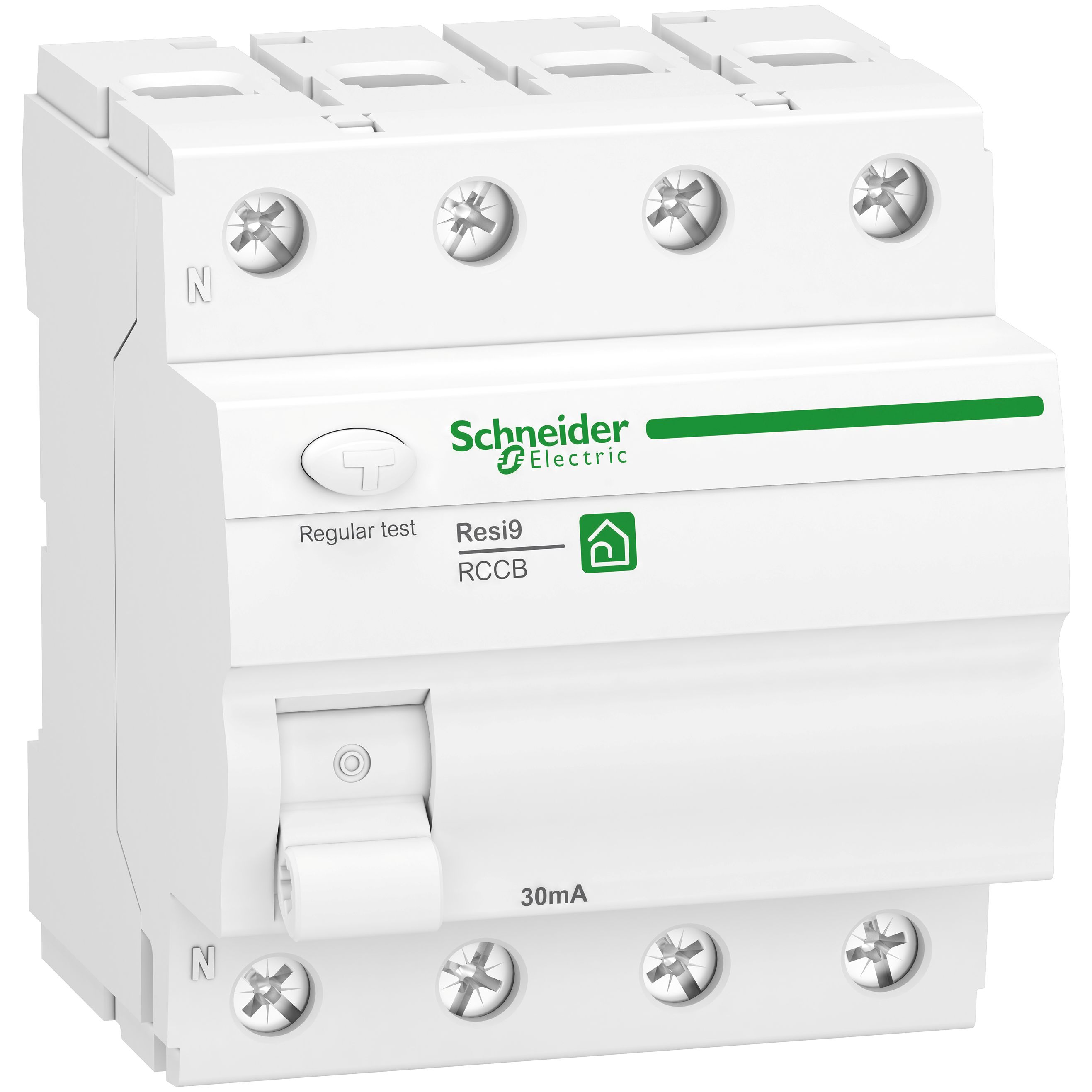 Schneider Electric R9R RCCB, 40A, 4 Pole, 30mA, Type A, 400V ac