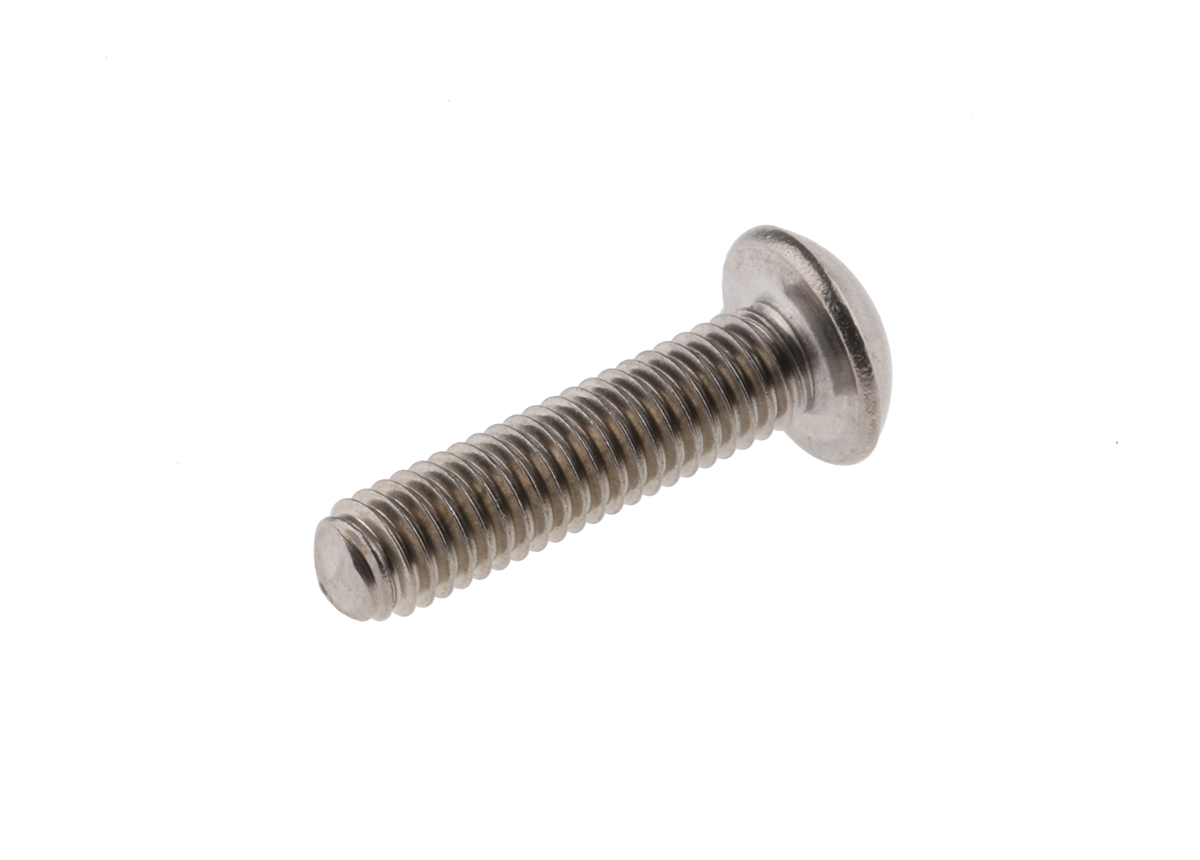 RS PRO Plain Button Stainless Steel Tamper Proof Security Screw, M3 x 12mm