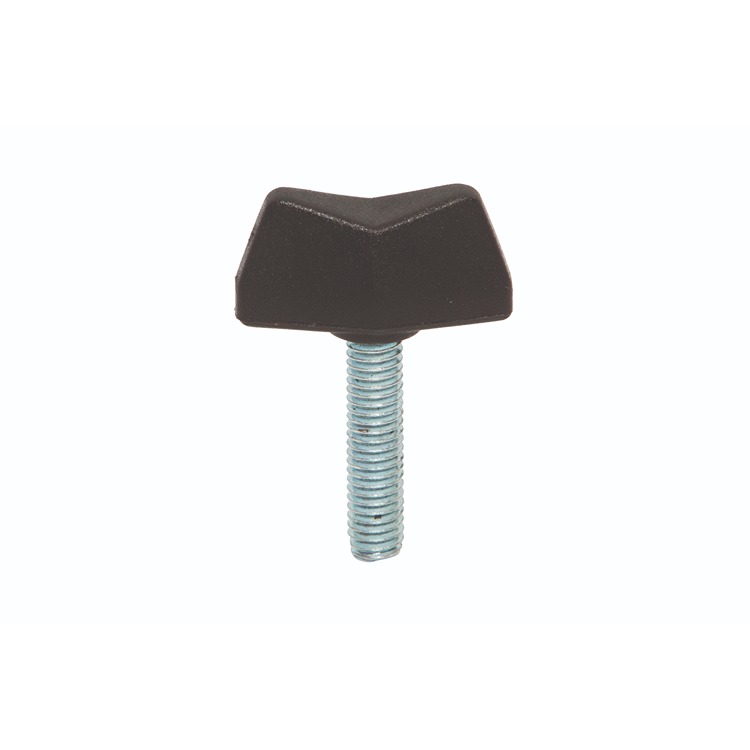 RS PRO Black Thermoplastic Wing Clamping Knob, M6 x 15, Threaded Mount