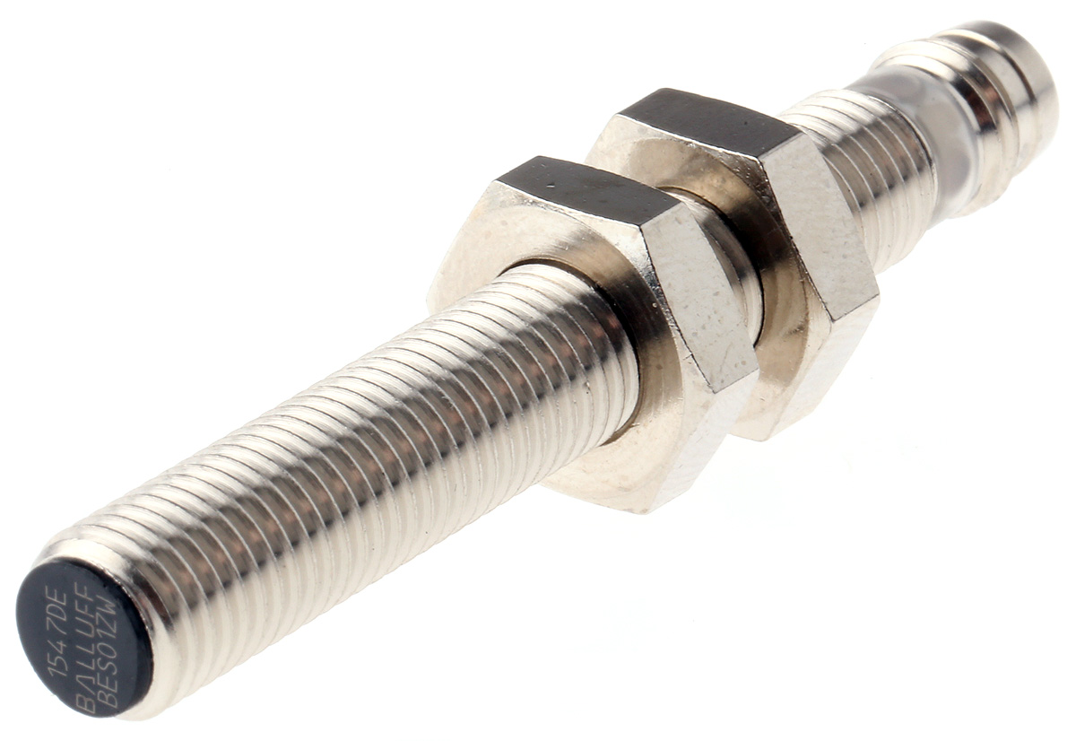 BALLUFF Inductive Threaded Barrel Proximity Sensor, M8, 4 mm Detection, NPN NO, 10 → 30 V dc