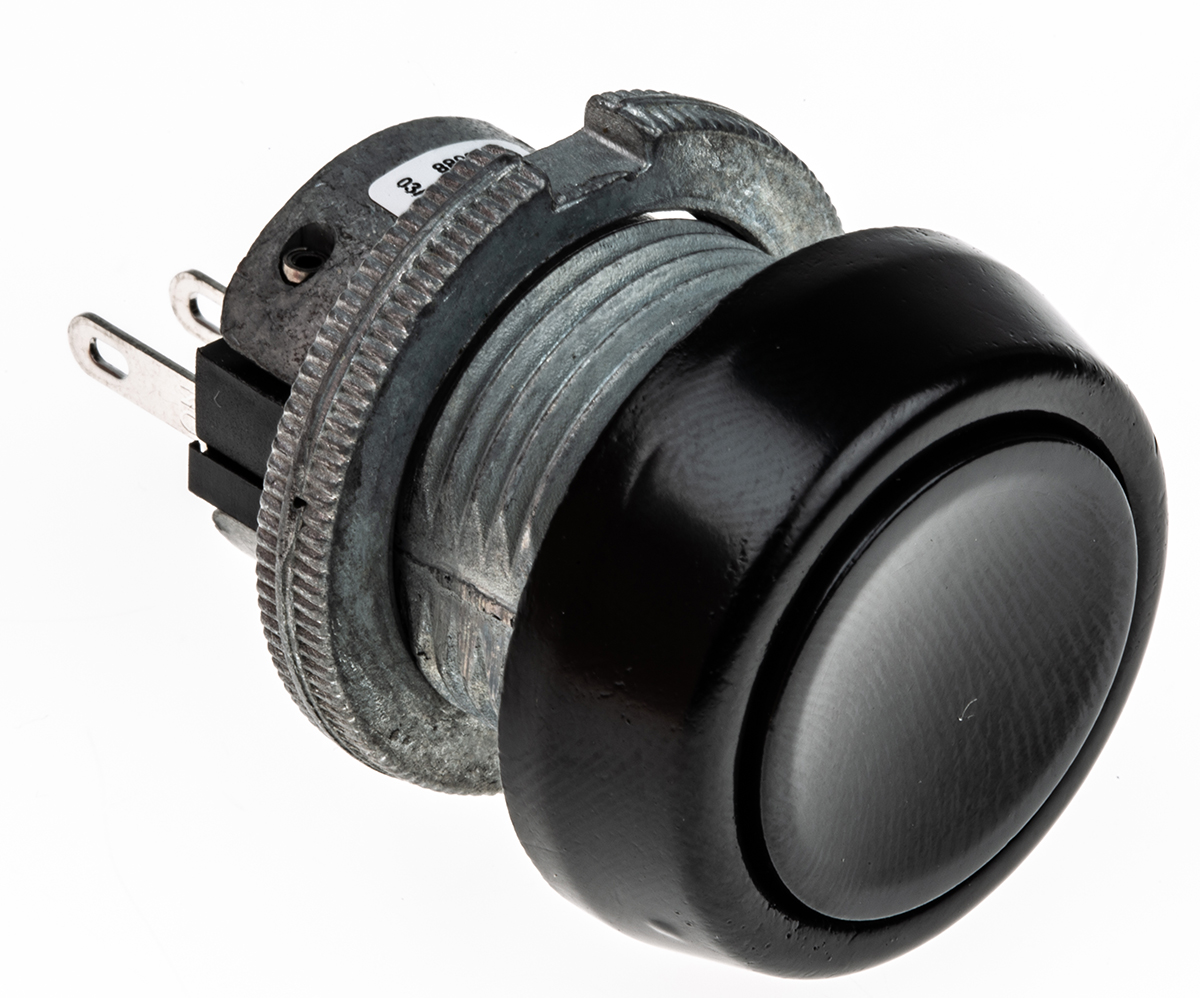 ITW Switches 76-94 Series Push Button Switch, Momentary, Panel Mount, 22mm Cutout, SPDT, Clear LED, 250V ac, IP67
