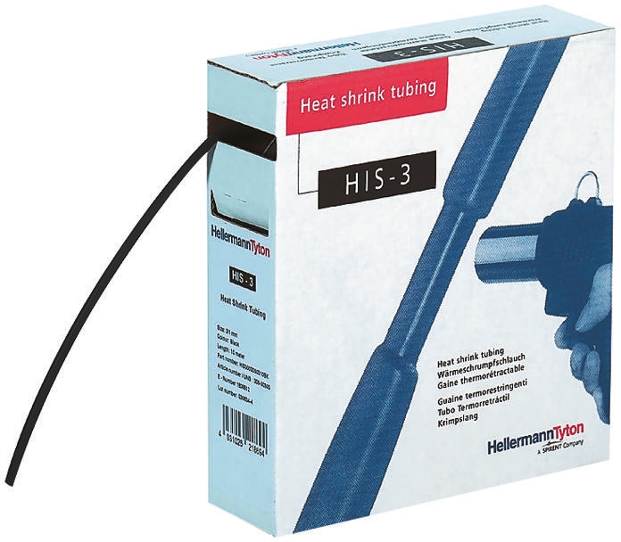 HellermannTyton Heat Shrink Tubing, Green/Yellow 6mm Sleeve Dia. x 5m Length 3:1 Ratio, HIS-3 Series