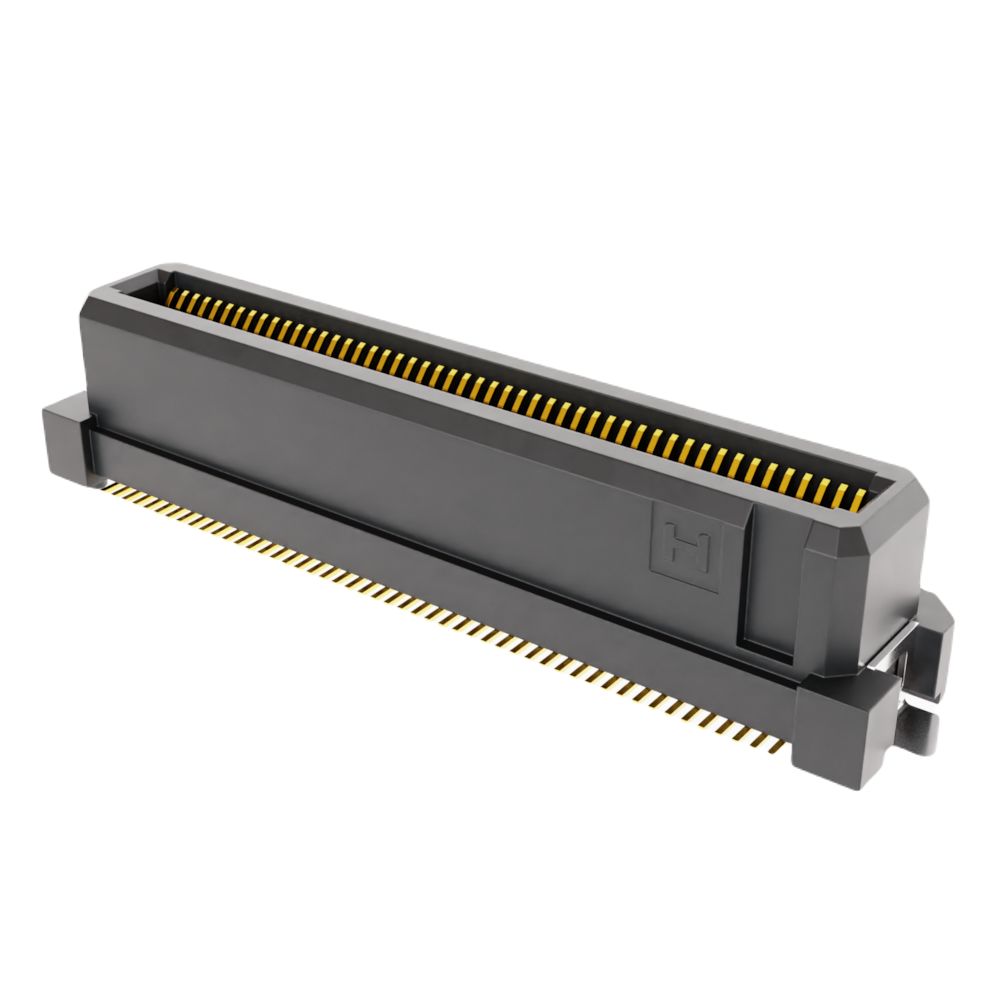 HARWIN FLECTO Series Vertical Surface PCB Header, 100 Contact(s), 0.5 mm Pitch, 2 Row, Shrouded