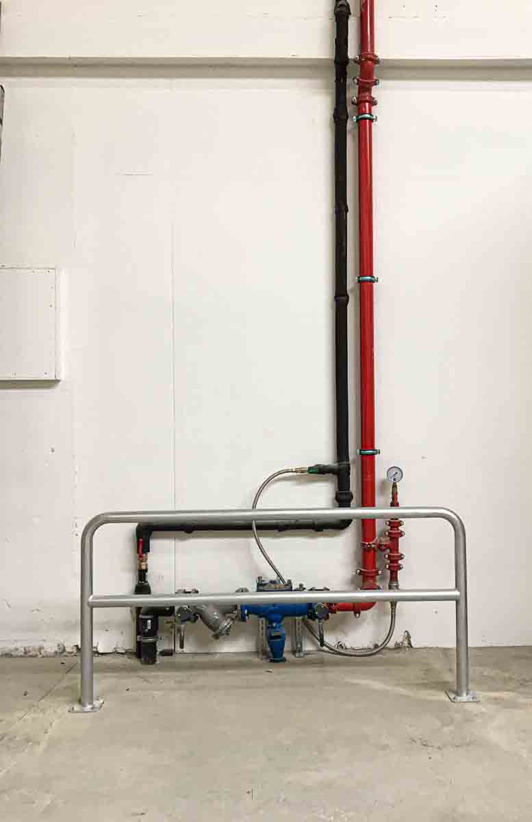 RS PRO Grey Galvanised Steel Protection Barrier