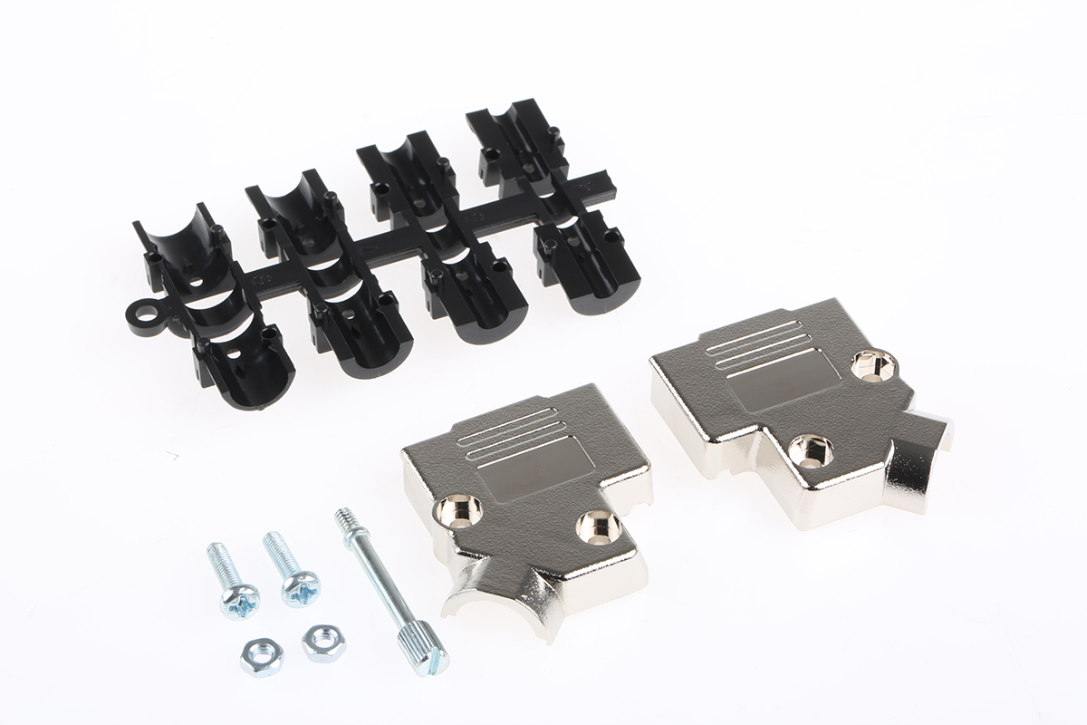 MH Connectors MHD45PK Series ABS Angled D Sub Backshell, 9 Way, Strain Relief