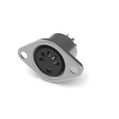 RS PRO 5 Pole 14 mm Din, DIN 45326, 1A, 100V ac IP40, Bayonet, Female, Chassis Mount