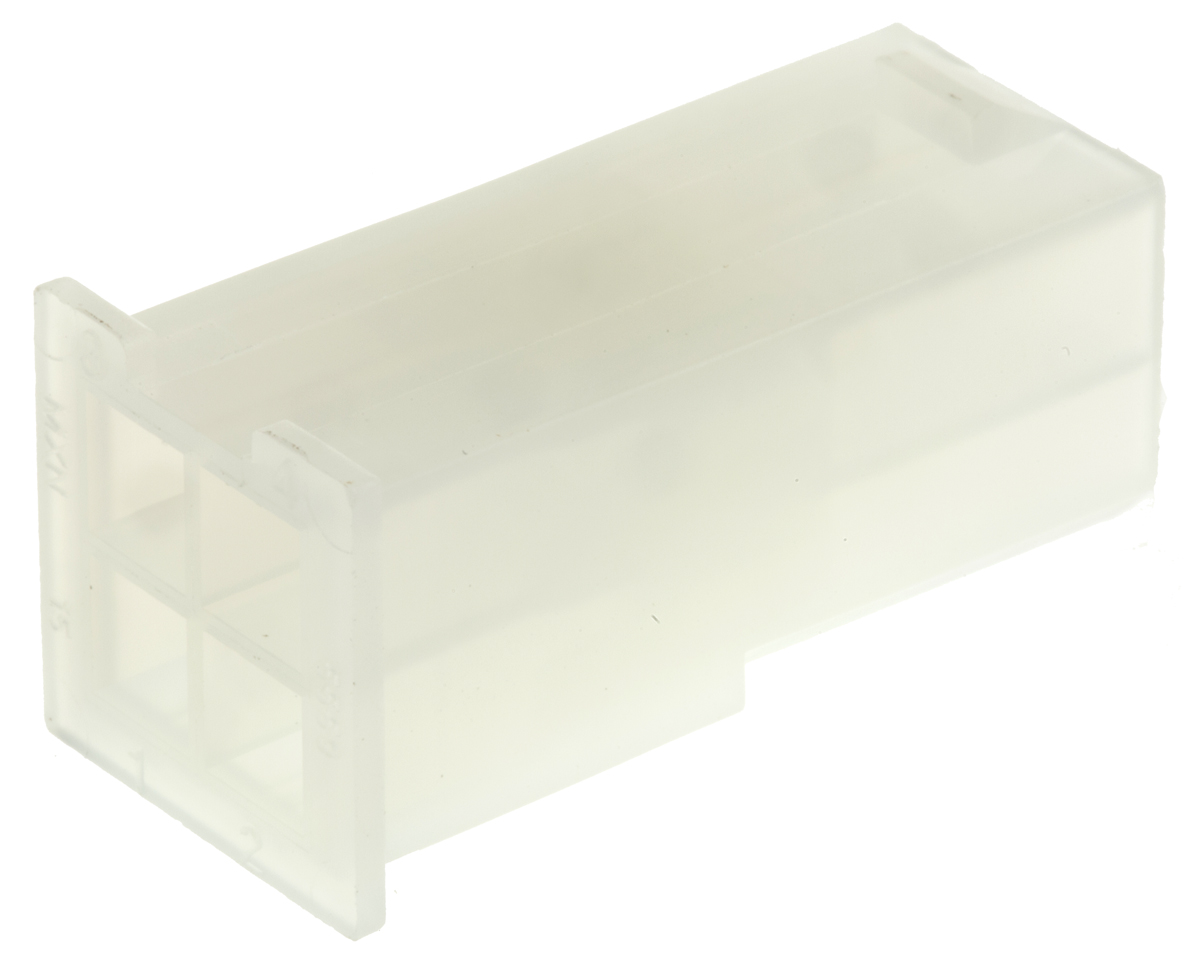 Molex, Mini-Fit Jr Male Connector Housing, 4.2mm Pitch, 4 Way, 2 Row