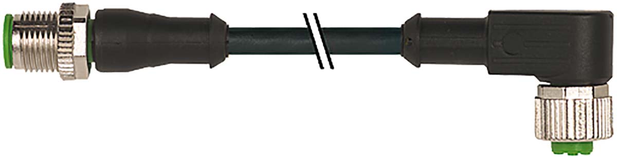 Murrelektronik Limited Male 4 way M12 to Female 4 way M12 Sensor Actuator Cable, 0.6 m