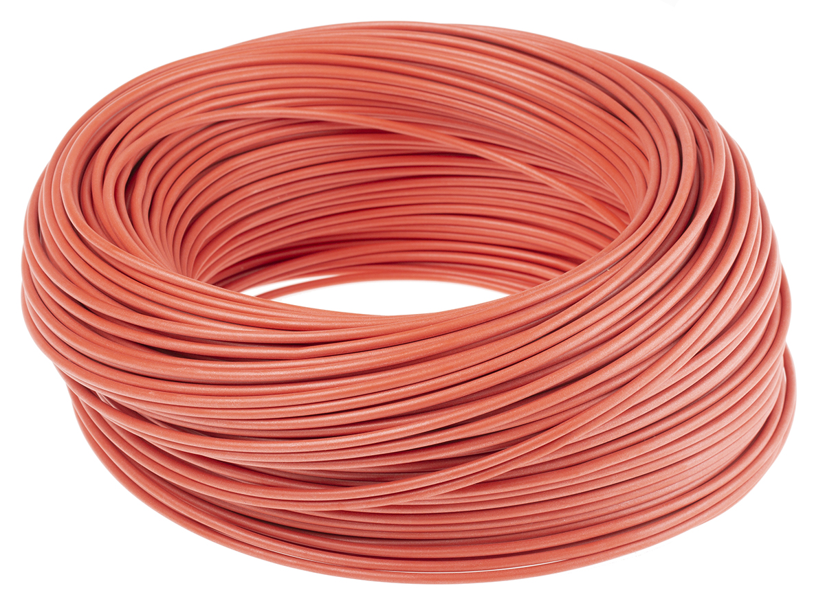 Lapp ÖLFLEX HEAT Series Red 0.75 mm² Hook Up Wire, 18 AWG, 19/0.25 mm, 100m, Silicone Insulation, 49104