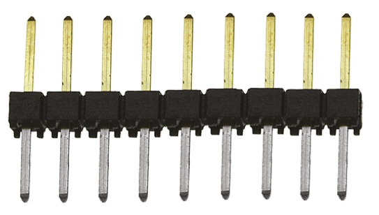 Samtec TSW Series Straight Through Hole Pin Header, 9 Contact(s), 2.54 mm Pitch, 1 Row, Unshrouded